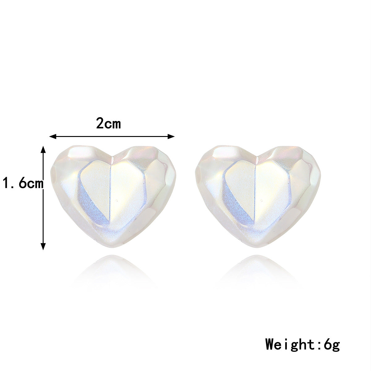 Wholesale jewelry hot gift peach heart earrings exaggerated baroque pearl lovely earrings Valentine's Day earrings